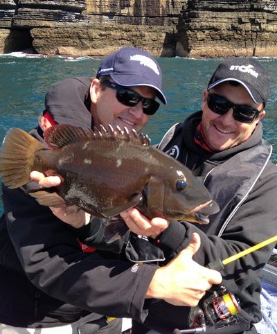 Rob teamed up with local Guide Greg Reid to flick baits back into the wash for Grouper and Drummer