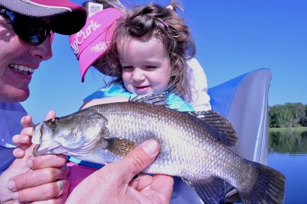 Guides love putting visitors onto barra, and even the small ones are family fun