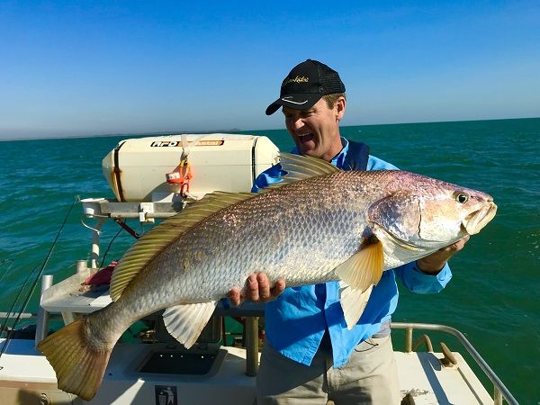 The reef fishing is spectacular - this is the standard sized mulloway