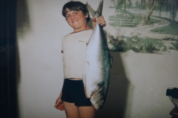 Young Rob with Salmon