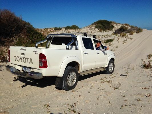 On the sand again...Rob loves 4WDriving on the beach