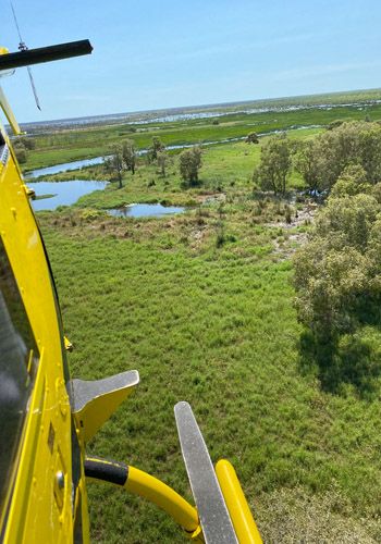 We actually spotted Barra from the sky at this spot – then landed and caught them!