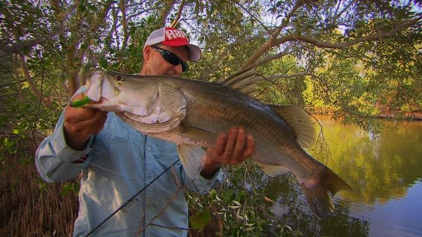 Rob with Barramundi