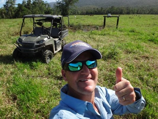 It's thumbs up from Rob as he prepares to enter the rainforest in search of the elusive jungle perch