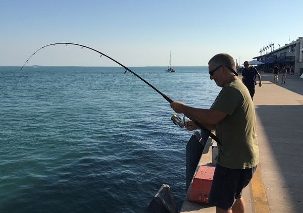 Hooked up at the Stokes Hill Wharf, 2 min drive from the CBD