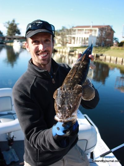 Graham Fifield with a nice 62cm winter flathead