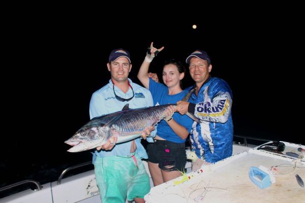 Luke, Natalina and Rob with Spanish Mackeral