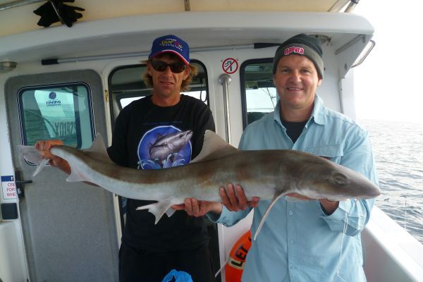 Rob and Doddy with school Shark
