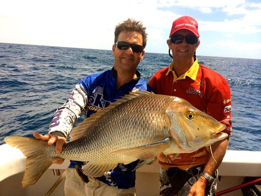 Rob and Peter with a Spangled Emperor