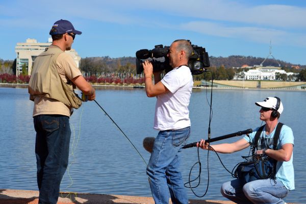 Rob and crew in Canberra