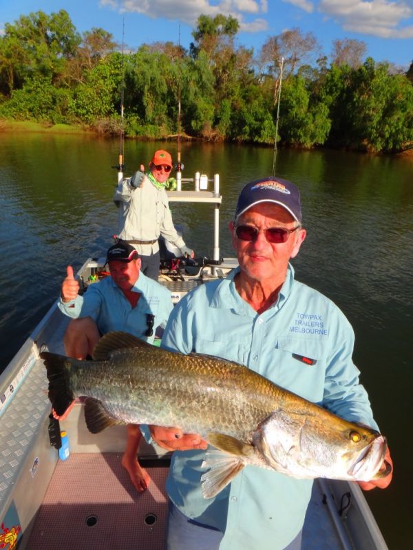 Rob's Dad Tony Paxevanos caught his first Barra at Aurukun on the upcoming new series of Fishing Australia