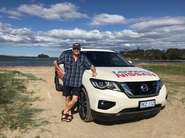 Obligatory pose with the test vehicle...while it was still shiny and clean