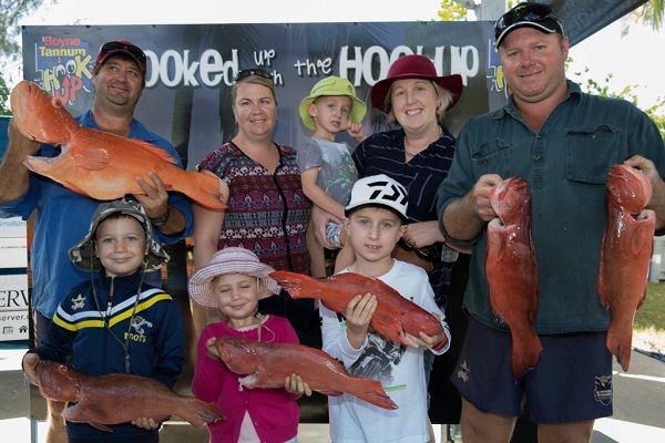 Family weighing catch