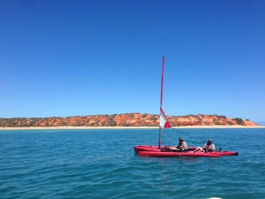 Rob and Pete sailed along looking for the best bays